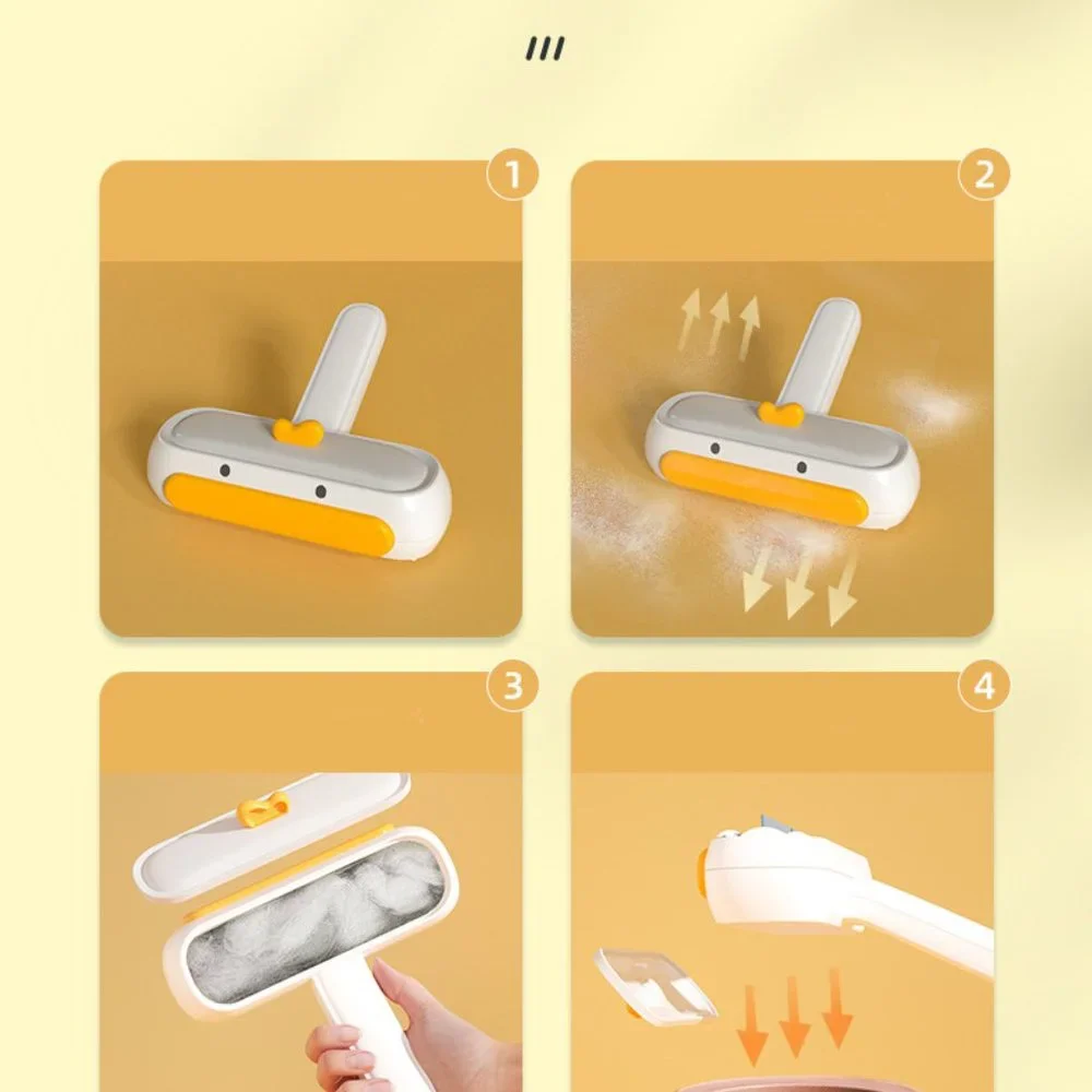 Cat Dog Pet Hair Cleaner Roller with Hair Dust Collector Bowl